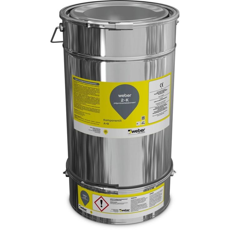 Polyuretaanielastomeeri Weber 2-K PUR, 10kg, RAL7032