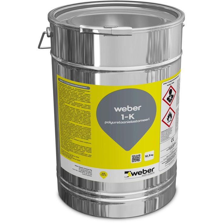 Polyuretaanielastomeeri Weber 1-K RAL7035, 12.5kg