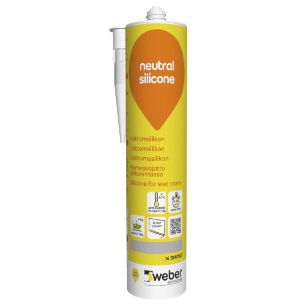 Silikonimassa Weber Neutral Silicone, 14 Smoke, 310 ml