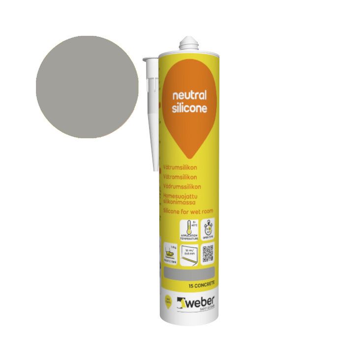 Silikonimassa Weber Neutral Silicone, 15 Concrete, 310 ml