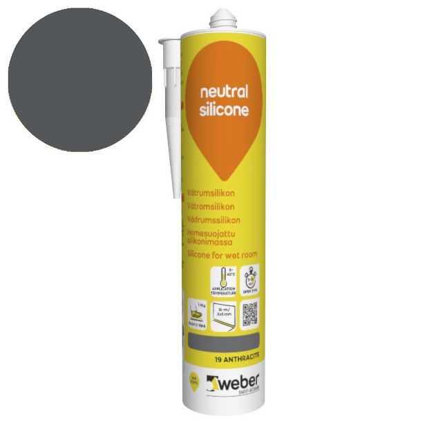Silikonimassa Weber Neutral Silicone, 19 Anthracite, 310 ml