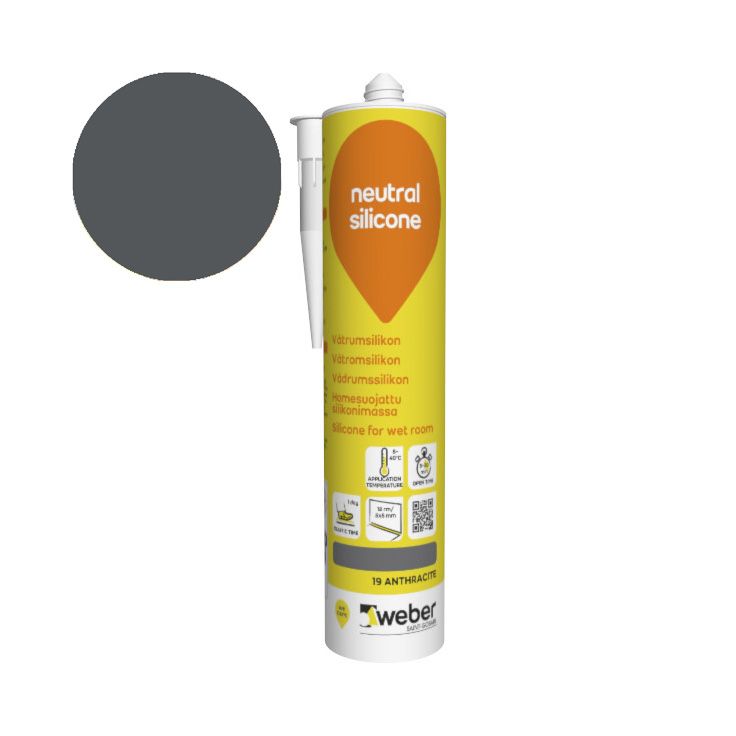 Silikonimassa Weber Neutral Silicone, 19 Anthracite, 310 ml