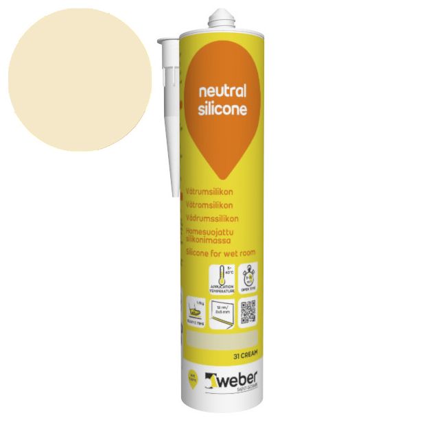 Silikonimassa Weber Neutral Silicone, 31 Cream, 310 ml