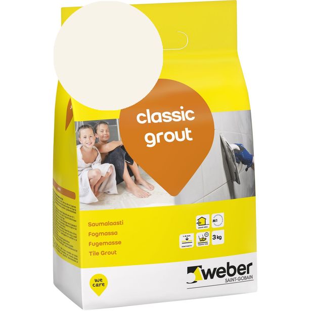 Saumalaasti Weber Classic Grout, 12 Marble, 3 kg