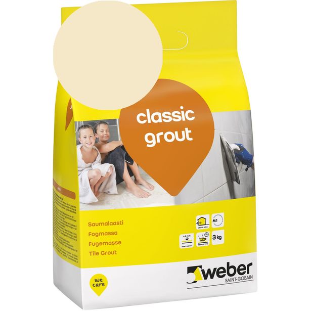 Saumalaasti Weber Classic Grout, 31 Cream, 3 kg