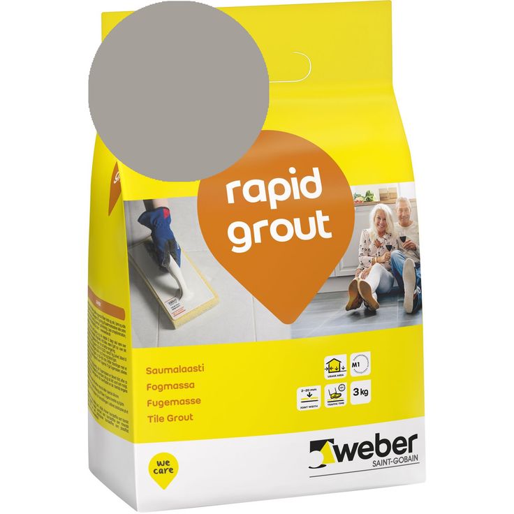 Saumalaasti Weber Rapid Grout, 17 Medium grey, 3 kg