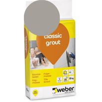Saumalaasti Weber Classic Grout, 17 Medium grey, 15 kg