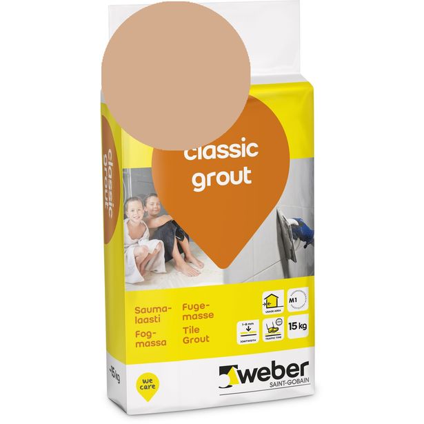 Saumalaasti Weber Classic Grout, 32 Oak, 15 kg
