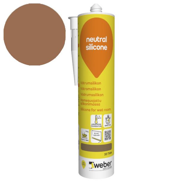 Silikonimassa Weber Neutral Silicone, 33 Tan, 310 ml