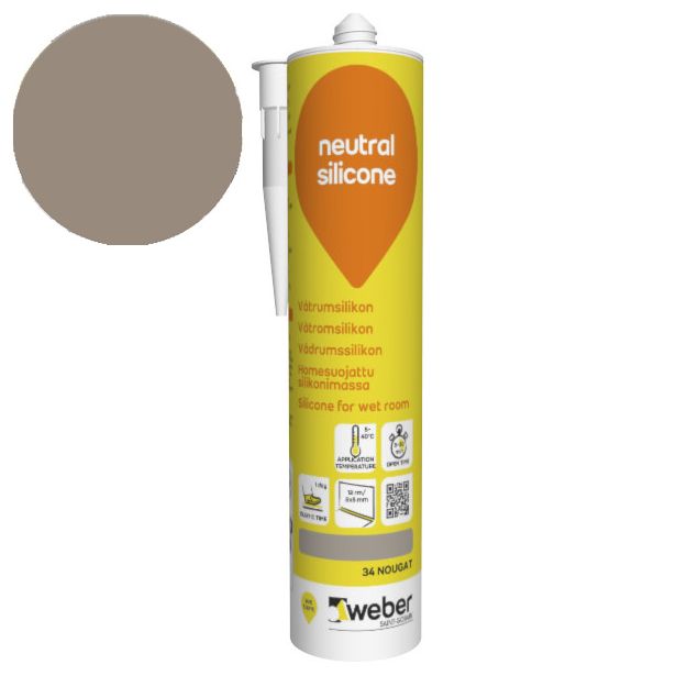 Silikonimassa Weber Neutral Silicone, 34 Nougat, 310 ml