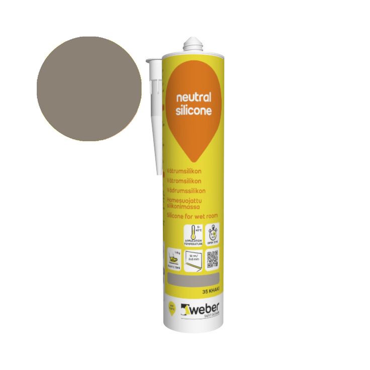 Silikonimassa Weber Neutral Silicone, 35 Khaki, 310 ml