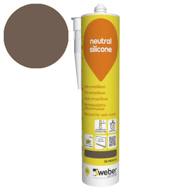 Silikonimassa Weber Neutral Silicone, 36 Mocca, 310 ml