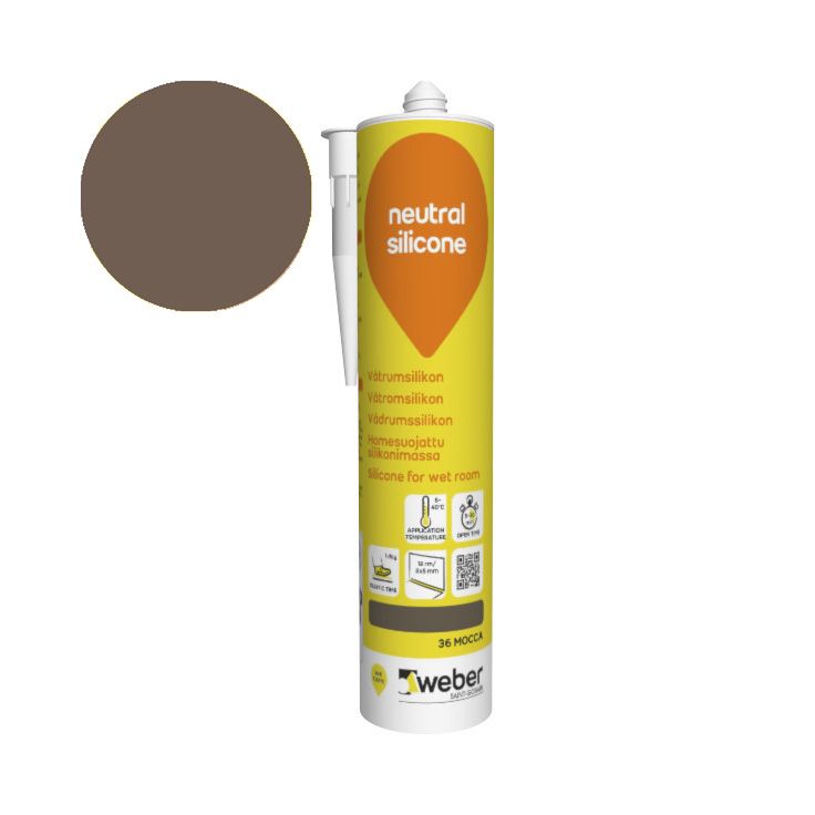 Silikonimassa Weber Neutral Silicone, 36 Mocca, 310 ml