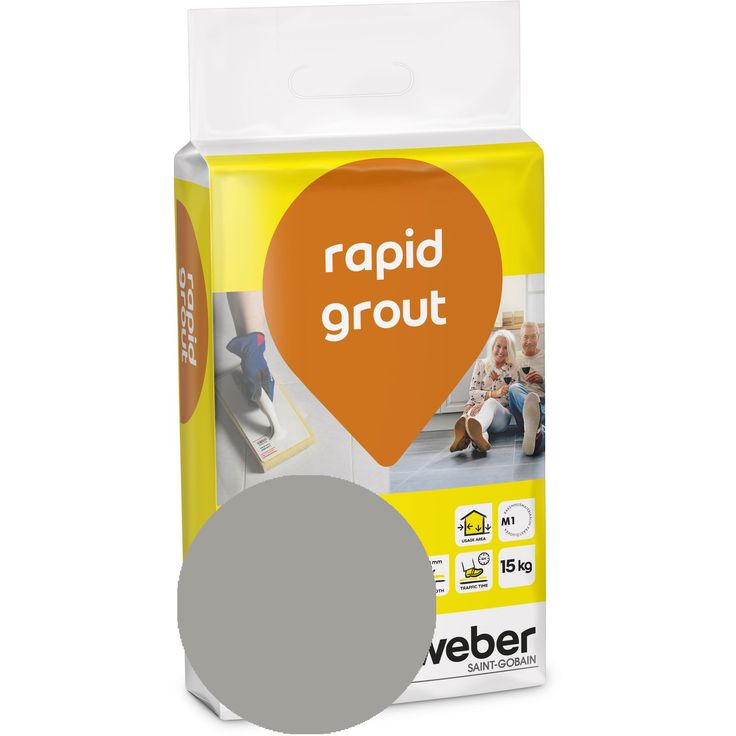 Saumalaasti Weber Rapid Grout, 15 Concrete, 15 kg