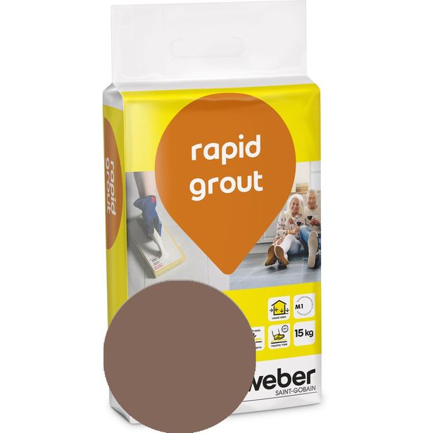 Saumalaasti Weber Rapid Grout, 40 Mahogany, 15 kg
