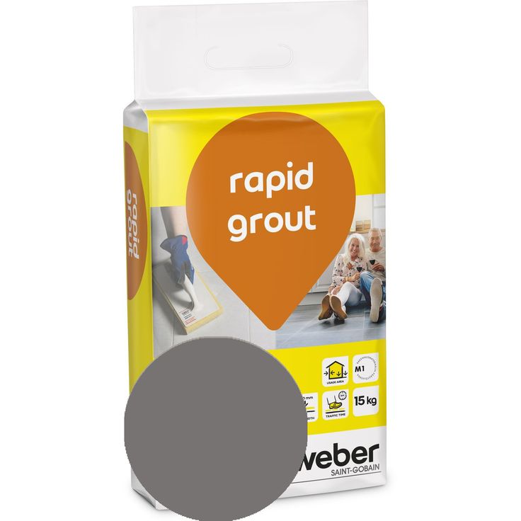 Saumalaasti Weber Rapid Grout, 18 Dark grey, 15 kg