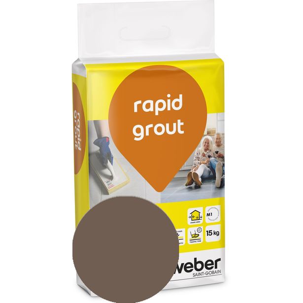 Saumalaasti Weber Rapid Grout, 36 Mocca, 15 kg