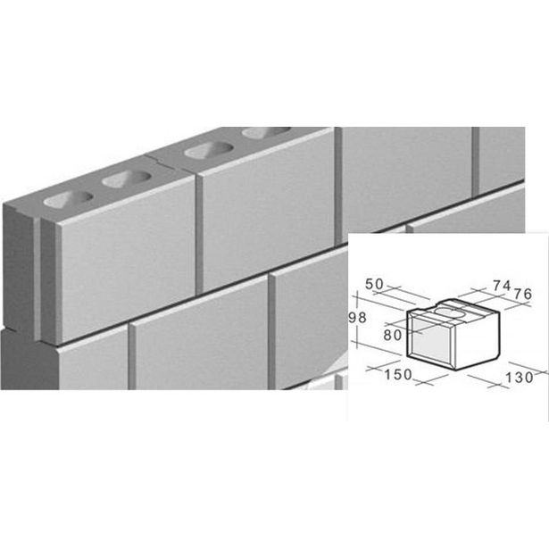 Viistetiili Kahi puolikas 150x130x98