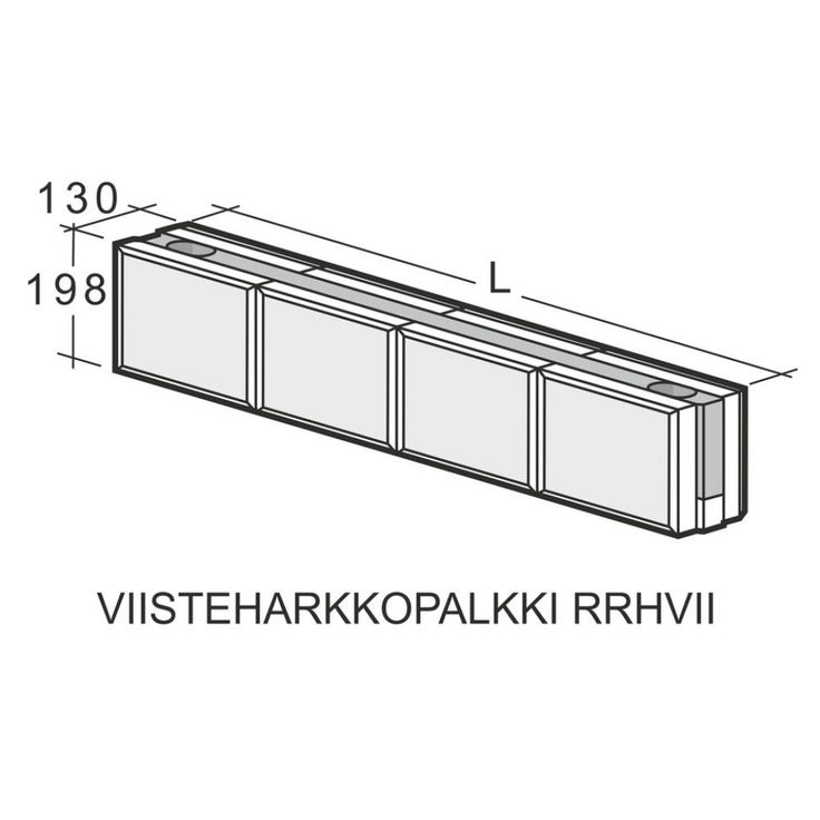 Viisteharkkopalkki Weber Kahi Runkopalkki RRH5VII, 1500mm