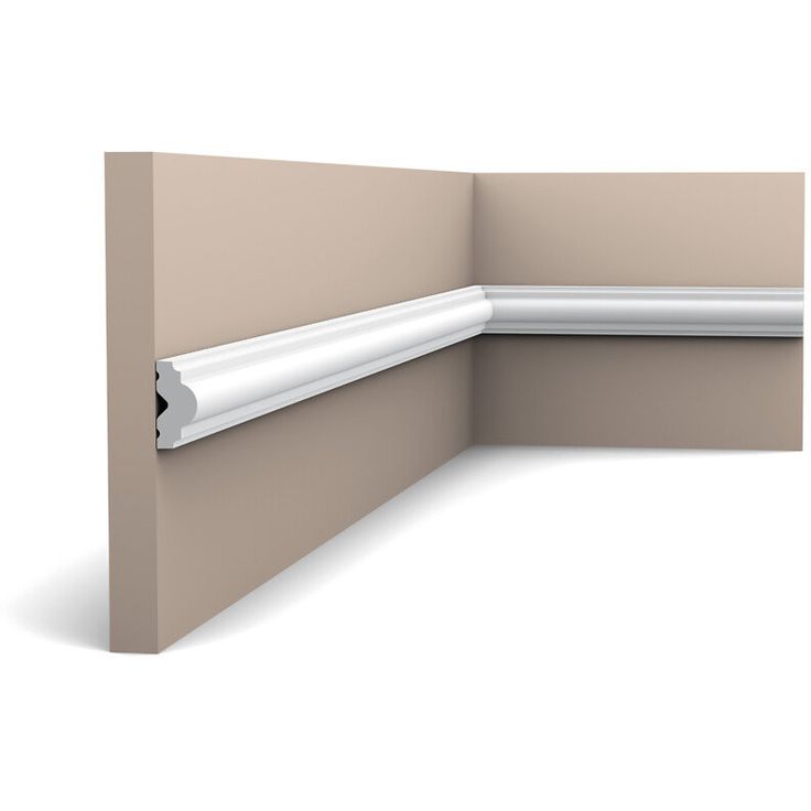 Seinälista Orac PX103, 12x25x2000mm, Duropolymer, valkoinen