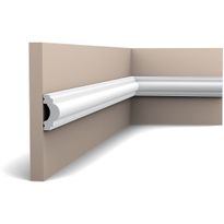 Seinälista Orac PX120, 19x40x2000mm, Duropolymer, valkoinen