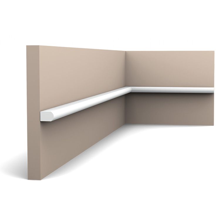 Seinälista Orac PX209, 14x10x2000mm, Duropolymer, valkoinen