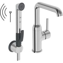 Pesuallashana Oras Optima Style 2615FH Smart Bidetta -käsisuihkulla, 3V, Bluetooth, korkea, harjattu teräs