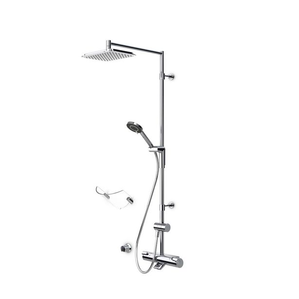 Sadesuihkusetti Oras Optima 7193, termostaattihanalla, vettä säästävä, juoksuputkella, kiiltävä kromi, Verkkokaupan poistotuote