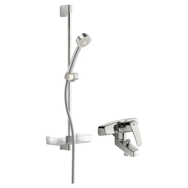 Suihkusetti Oras Safira 1068, suihkuhanalla, juoksuputkella, kiiltävä kromi, Verkkokaupan poistotuote