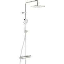 Sadesuihkusetti Oras Nova Style Eco, termostaattihanalla, vettä säästävä, suihkupää ⌀200mm, kiiltävä kromi