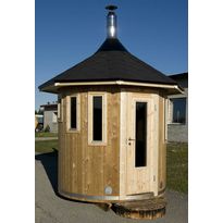 Tynnyrisauna Oskar ARCTIC FINLAND HOUSE, Ø 2.3x2.5m, sis. kiuas ja hormi