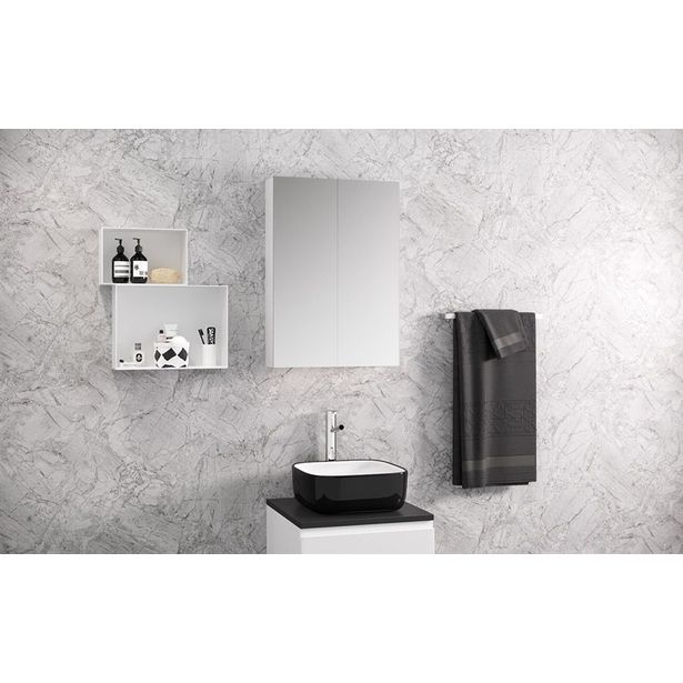 Peilikaappi Otsoson Luvia 50, LED-valo, 500x710x140mm, valkoinen