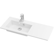 Pesuallas Otsoson Minimeri 900, 902x390 mm, valumarmori, valkoinen, vasen/oikea