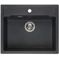 Keittiöallas Otsoson Reginox Amsterdam 54, 600x510mm, komposiitti, musta