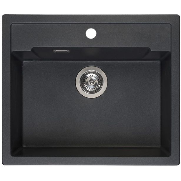 Keittiöallas Otsoson Reginox Amsterdam 54, 600x510mm, komposiitti, musta