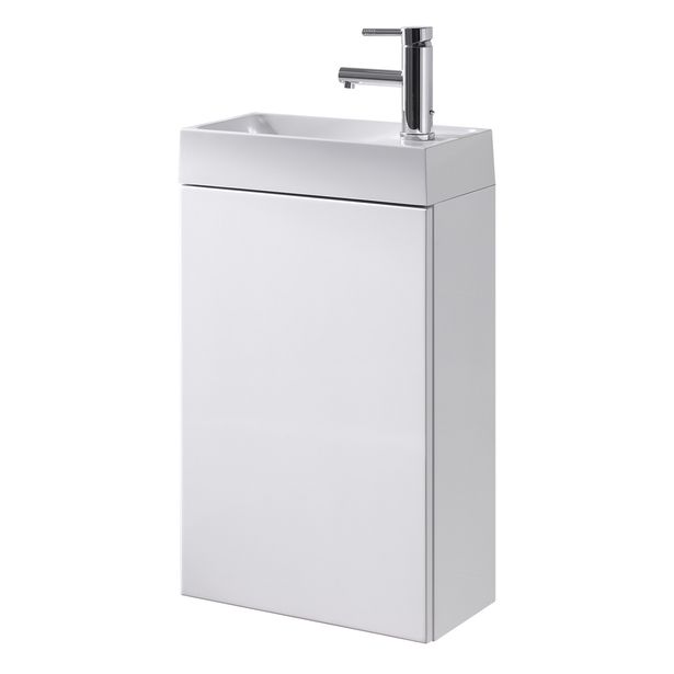 Allaskaappi ja allas Otsoson Young 40, 400x680x225mm, valkoinen, Verkkokaupan poistotuote