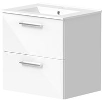 Allaskaappi altaalla Otsoson Reno, laatikoilla, valkoinen, eri kokoja