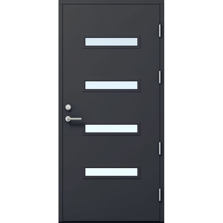 Ulko-ovi Oulux Esikko termo 10x21 karmi 115 mm RR23 tummanharmaa crepilasi