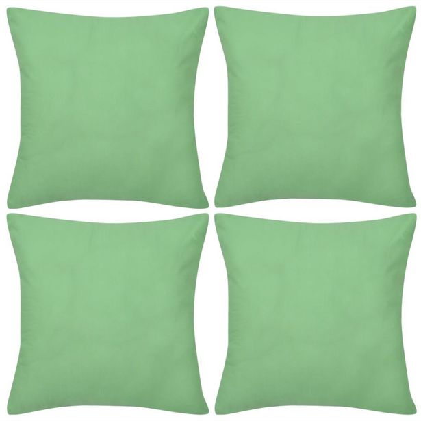 Omenanvihreä tyynynpäällinen puuvilla 4kpl 40 x 40 cm_1