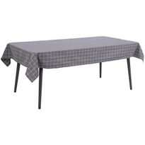 Pöytäliina Home4You LINEN 136x220 cm, harmaa neliö