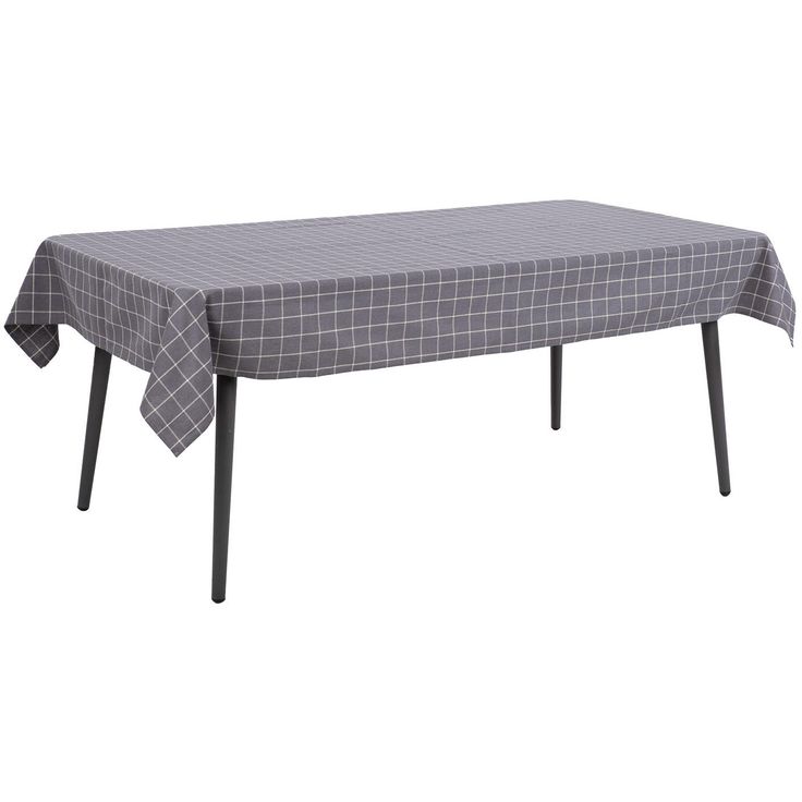 Table mat LINEN 136x220cm, gray square