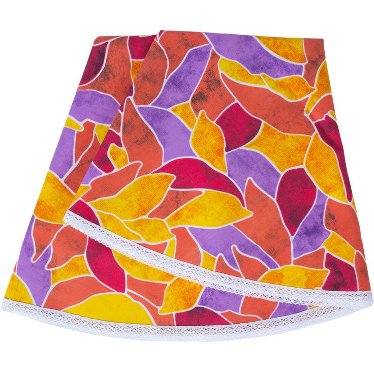 Table mat LONETA NEW D170cm, red leaves