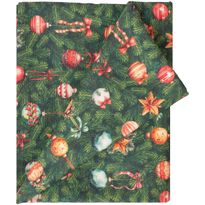 Pöytäliina Home4You CHRISTMAS NEW 136x220 cm, joulukoristeet kuusessa, monivärinen