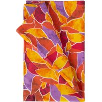 Pöytäliina Home4You LONETA NEW 136x220 cm, punainen lehtikuosi, monivärinen