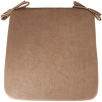 Samettinen istuintyyny Home4You 39x39x2,5 cm, kultainen beige