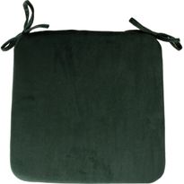 Samettinen istuintyyny Home4You 39x39x2,5 cm, tummanvihreä