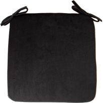Samettinen istuintyyny Home4You 39x39x2,5 cm, musta