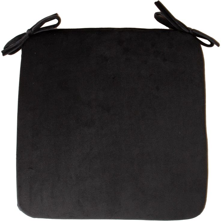 Chair pad VELVET 39x39cm, black