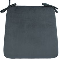 Samettinen tuolin pehmuste Home4You 39x39 cm, harmaa
