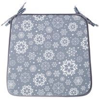 Tuolin pehmuste Home4You WINTER FLOWERS 39x39 cm, harmaa